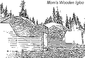 Mom's wooden igloo